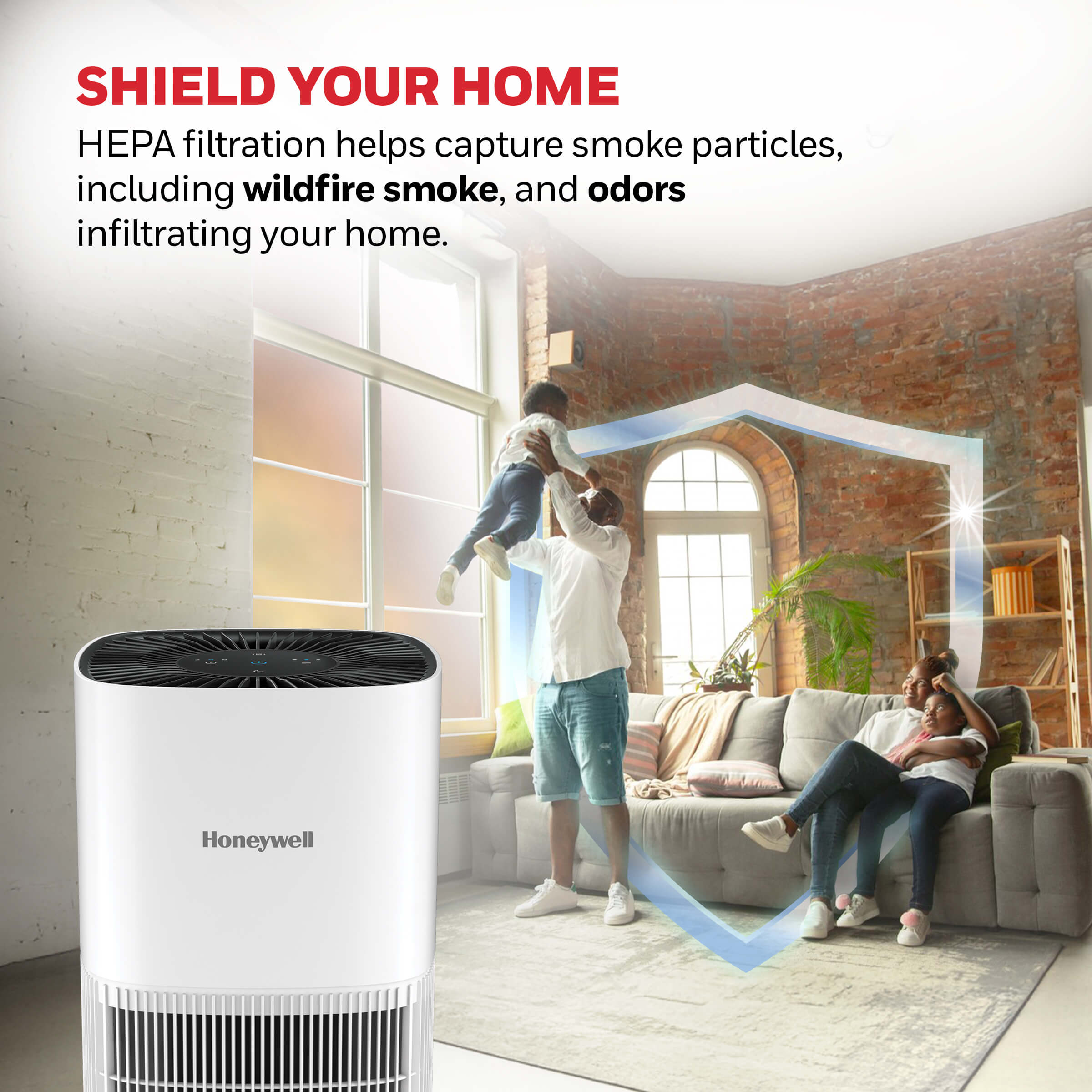 Air purifier for wildfire smoke, cigarette smoke, fireplace smoke